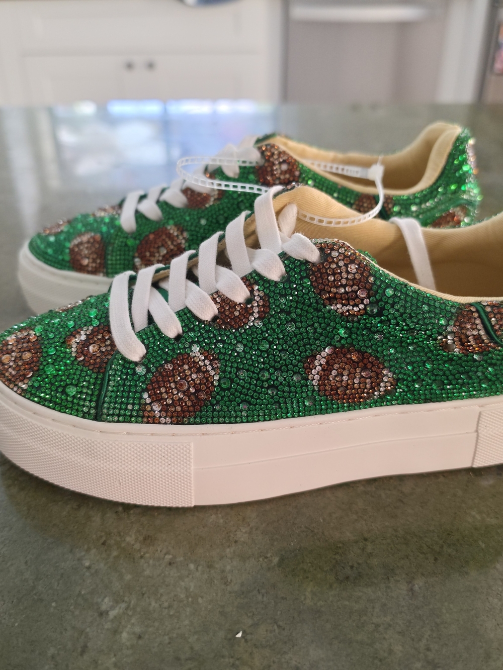 Betsey Johnson Football Inspired Platform Sneakers - Women Size 7